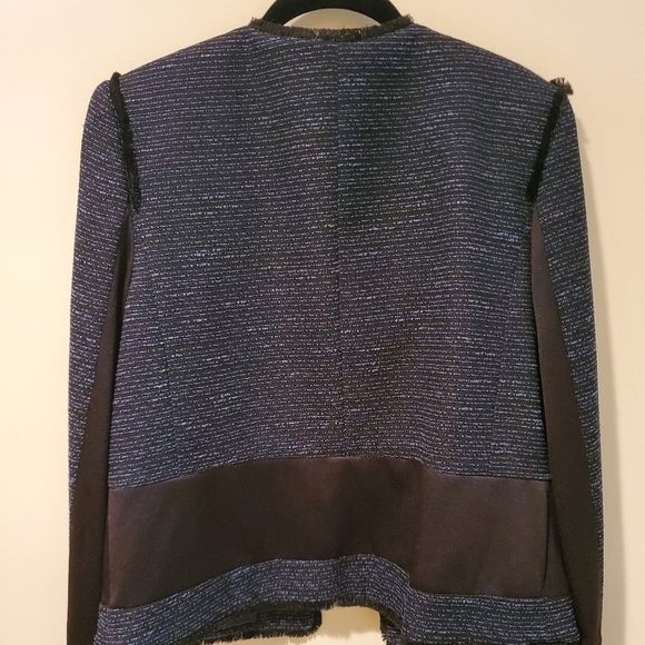 Halogen Tweed Collarless Jacket NWOT - Picture 4 of 8